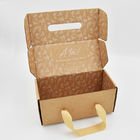 Białe pudełka fasonowe z tektury falistej Artpaper Składane pudełko na buty z uchwytem do przenoszenia