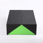 Podwójne drzwi Luksusowe pudełka na prezenty Czarny zielony Pu Skórzany karton Dostosowana gąbka do wycinania