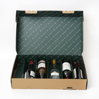 Pudełko na butelkę czerwonego wina z tektury falistej Luksusowa estetyka 6 butelek bez nadruku