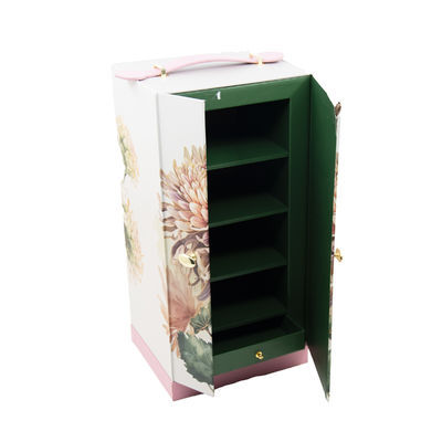 kupować Niestandardowy, spersonalizowany design, elegancki, podwójny, otwarty, luksusowy pudełko do pakowania prezentów z rękojeścią ze skóry online manufacture