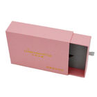 Opakowanie kosmetyczne ze sztucznej skóry Szuflada na papier 400 g / m2 Sztywne różowe pudełko na zapałki Push Pull