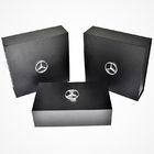 PU Skórzane sztywne magnetyczne pudełko na prezent Niestandardowy papier do pakowania w kolorze czarnym z metalowym logo z wkładką EVA