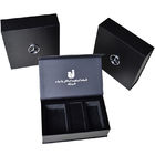 PU Skórzane sztywne magnetyczne pudełko na prezent Niestandardowy papier do pakowania w kolorze czarnym z metalowym logo z wkładką EVA