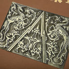 Luksusowe pudełka na prezenty w skórzanej oprawie Drewniany okrągły grzbiet z metalowym logo 3D