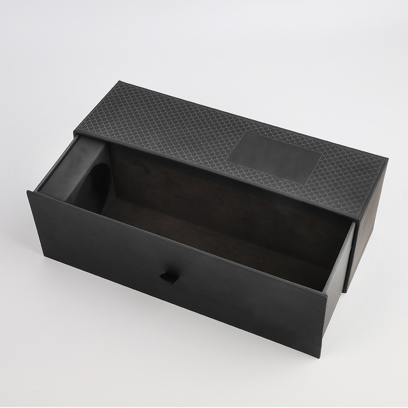 Pudełko kartonowe z wysuwaną szufladą Pudełko kartonowe ISO Black Luxury Wine Spirit