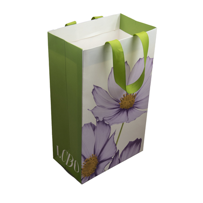 Wielokrotnie używalna, laminowana, ręczna torba papierowa z logo