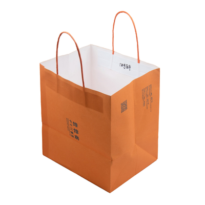 Sprzedaż hurtowa na zamówienie Drukowane torebki z papieru Kraft Craft Wielokrotnie używalne i poddane recyklingowi