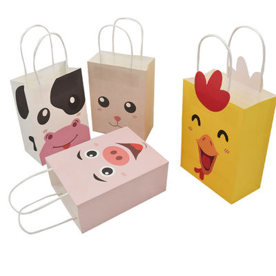 Craft Custom Paper Torby na zakupy FCS Cmyk Printing Eco Friendly