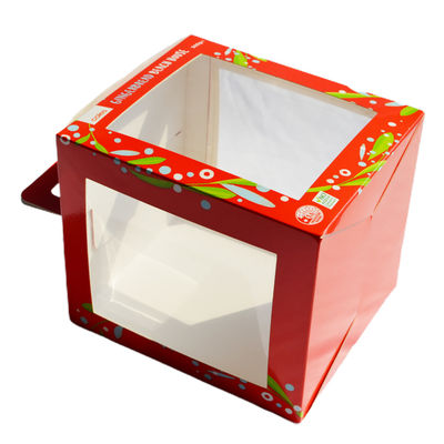 ODM Cake Clear Window Box Opakowanie Składane niestandardowe nadrukowane uchwyty Artpaper PVC