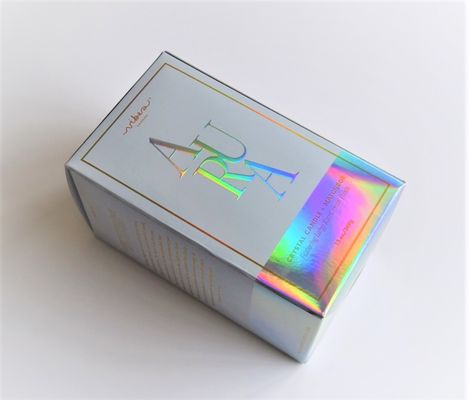 Holograficzne pudełko na świecę ze złotym nadrukiem